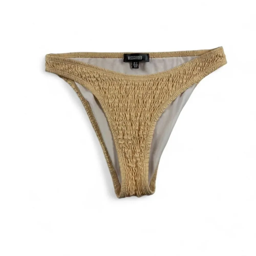 Women's Missguided Tan Bikini Bottoms - Size 8